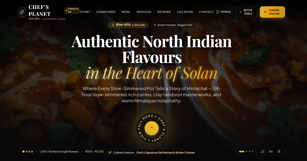 Chef's Planet — Restaurant Website